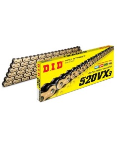 cadena did 520 vx3 114 pasos color oro y acero con remache 28831147z