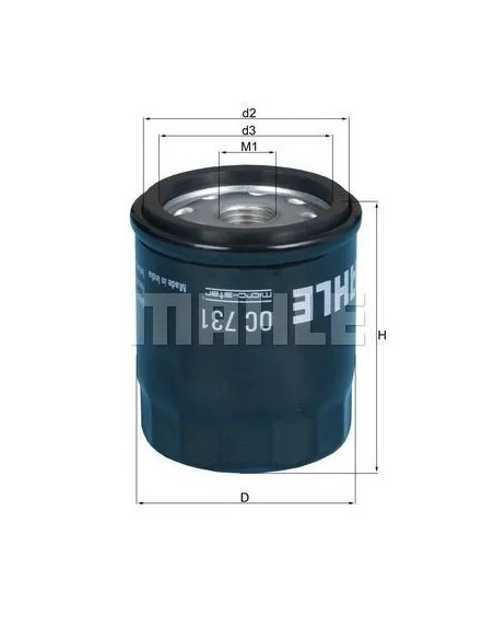 filtro de aceite mahle oc731