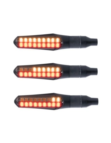 intermitentes traseros moto nightrider duo led secuenciales 2 en 1 con luces de freno