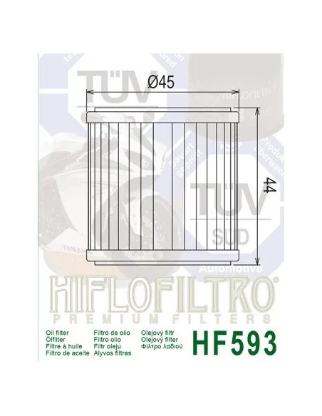 filtro de aceite benelli 250 hiflofiltro hf593