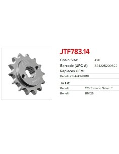 pinon de moto jt sprockets de acero de 14 dientes jtf783 14 2