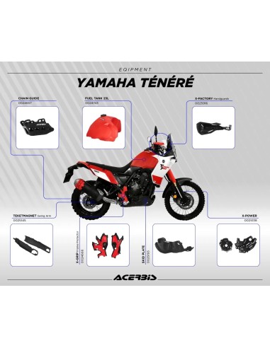 protecciones acerbis chasis x grip tenere 700 0024666 090