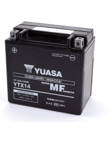 Batería Yuasa YTX14-WC Precargada