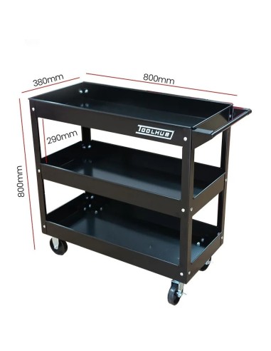carro 3 bandejas metalico toolhub 11008 para taller moto y coche 800 380 800 mm meta titl