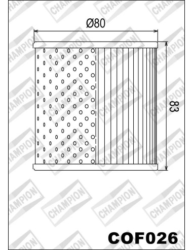 filtro de aceite champion para moto cof026