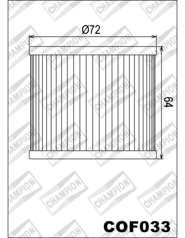 filtro de aceite champion para moto cof033