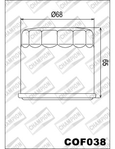 filtro de aceite champion para moto cof038 2