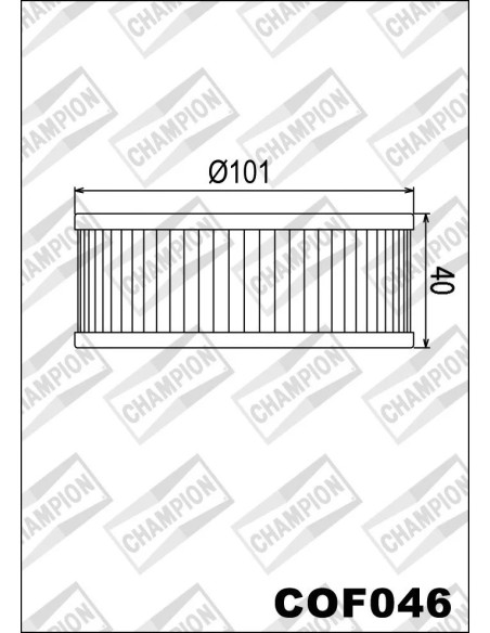 filtro de aceite champion para moto cof046