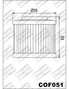 filtro de aceite champion para moto cof051 2