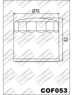 filtro de aceite champion para moto cof053 2