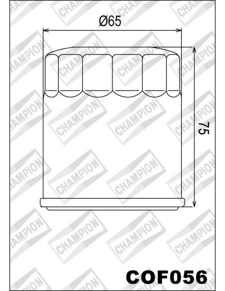 filtro de aceite champion para moto cof056