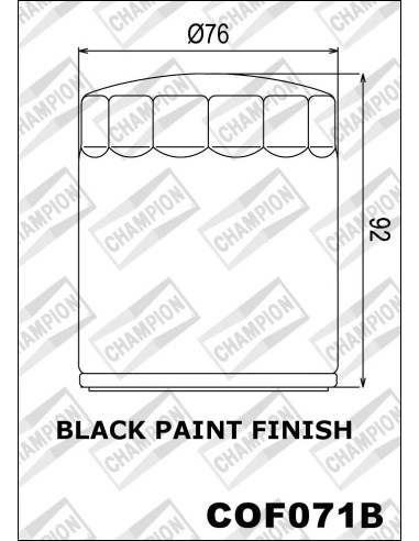 filtro de aceite champion para moto cof071b