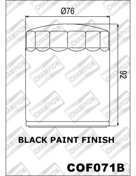 filtro de aceite champion para moto cof071b