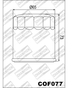 filtro de aceite champion para moto cof077 2