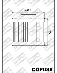 filtro de aceite champion para moto cof086 2