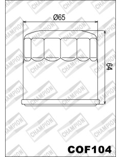 filtro de aceite champion para moto cof104 2