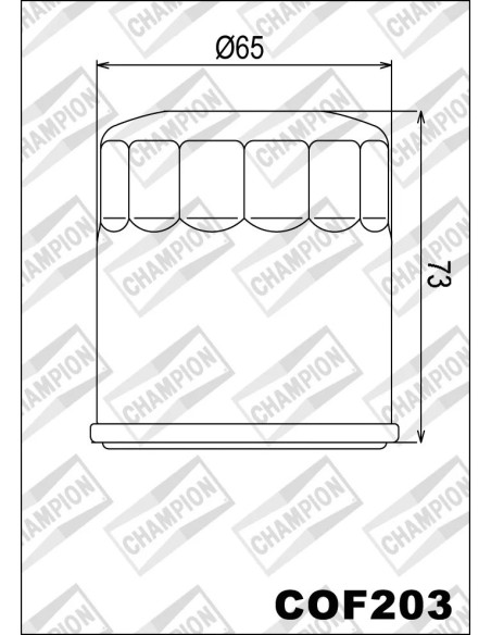 filtro de aceite champion para moto cof203