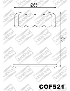 filtro de aceite champion para moto cof521 2