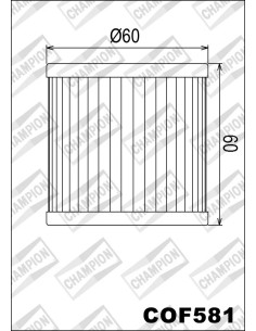 filtro de aceite champion para moto cof581