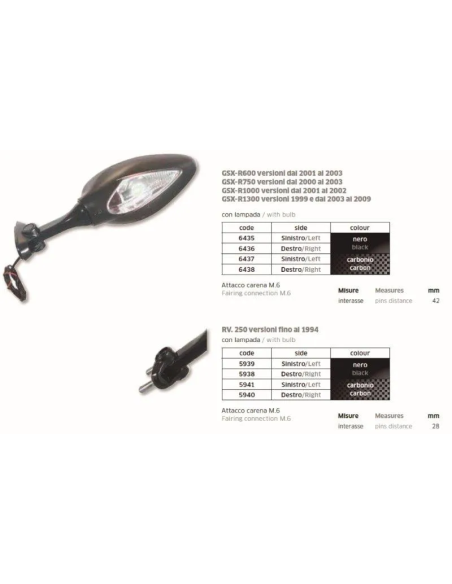 Espejo Gsxr 600-750-1000-1300 Izq - FAR6435