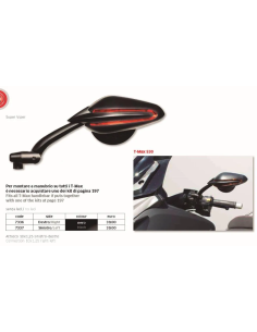 Espejo Super Viper Negro Izdo - FAR7337