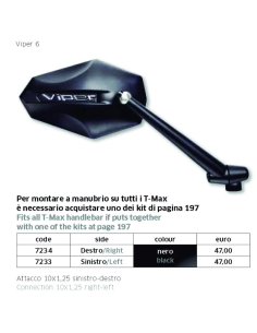 Espejo Viper Aluminio Derecho - FAR7234