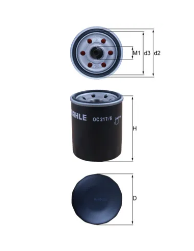 Filtro de aceite Mahle moto OC2176