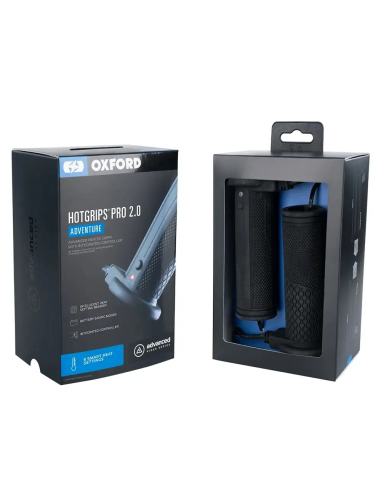 Puños calefactables moto Oxford HotGrips Pro 2.0 Adventure EL400 22 mm con control integra