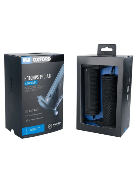 Puños calefactables moto Oxford HotGrips Pro 2.0 Adventure EL400 22 mm con control integra