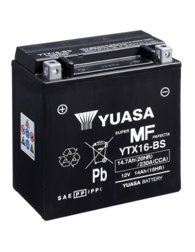 Batería Yuasa YTX16-BS Sin Mantenimiento