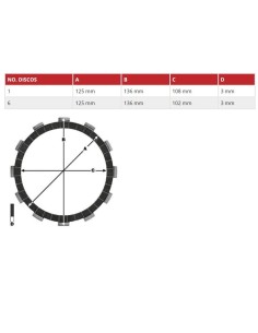 kit de discos de embrague trw mcc1187 para honda cb500 cbr650f vt600 shadow y transalp 6 2