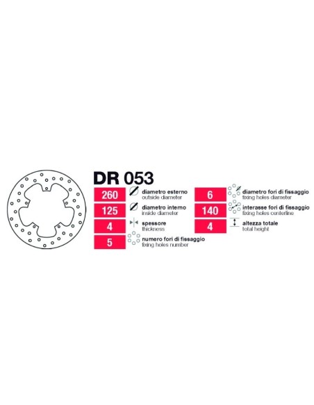 discos de freno del tras piaggio varios dr053