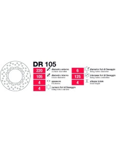 discos de freno tras honda xl nx slr sx dr105