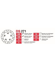discos de freno tras yamaha fazer mt03 ds271