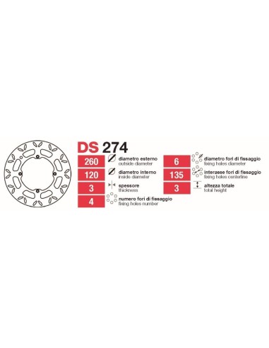 discos de freno delt husqvarna todas ds274