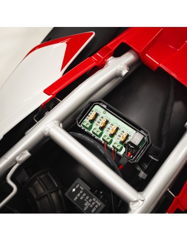 caja de conexiones 12v oxford el112 con rele y 4 salidas con fusible para moto