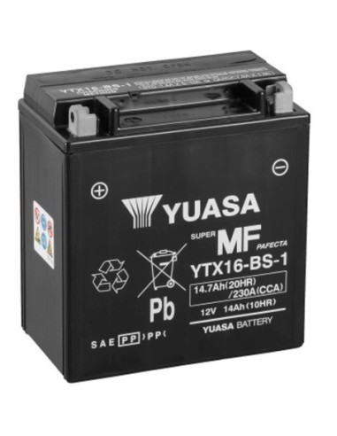 Batería Yuasa YTX16-BS-1 Sin Mantenimiento