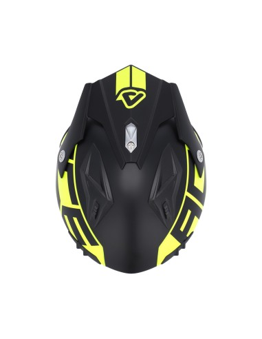 casco acerbis jet aria graphic sport 22 06 color negro y amarillo fluor mate 0026602 457