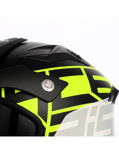 casco acerbis jet aria graphic sport 22 06 color negro y amarillo fluor mate 0026602 457