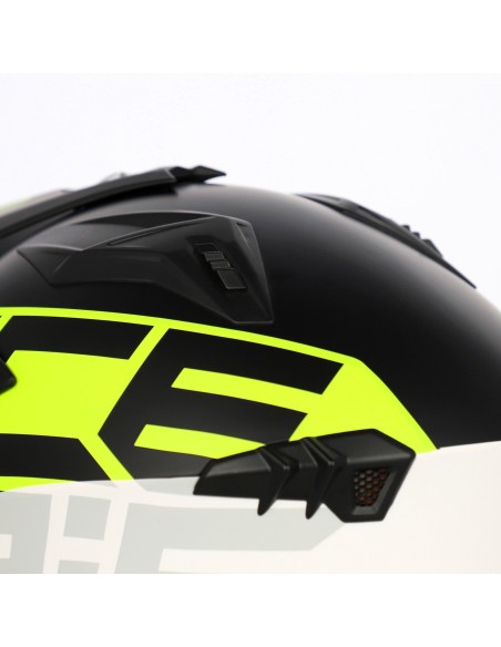 casco acerbis jet aria graphic sport 22 06 color negro y amarillo fluor mate 0026602 457