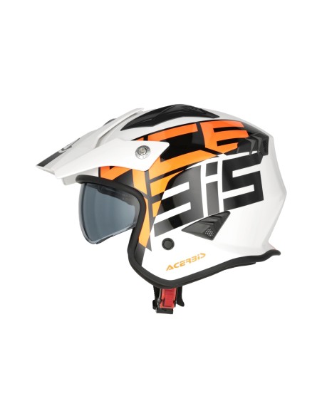 casco acerbis jet aria graphic sport 22 06 blanco naranja