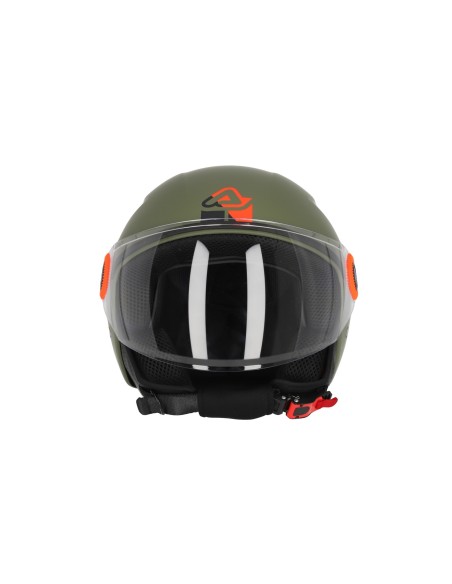 casco acerbis jet modelo brezza 22 06 verde militar 0026061 582