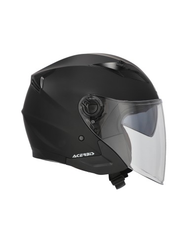 casco jet acerbis firstway 2 0 22 06 negro con visor solar moto road 0025424 091