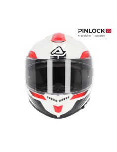 casco acerbis krapon blanco y rojo homologacion 22 06 0024663 239 2