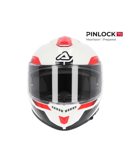 casco acerbis krapon blanco y rojo homologacion 22 06 0024663 239