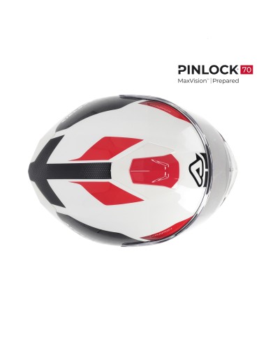 casco acerbis krapon blanco y rojo homologacion 22 06 0024663 239
