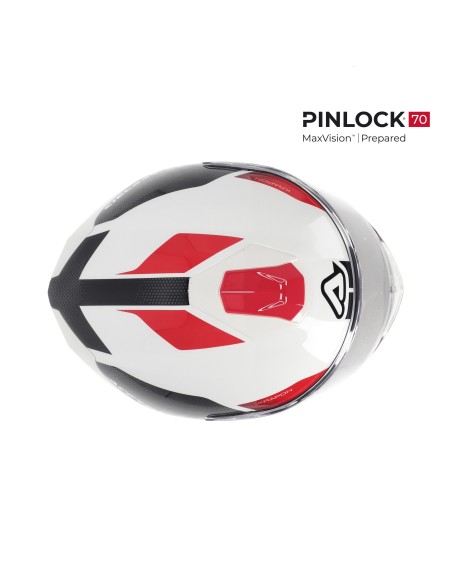 casco acerbis krapon blanco y rojo homologacion 22 06 0024663 239
