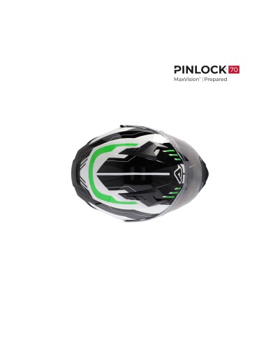 casco integral acerbis homologacion 22 06 negro y verde 0026016 325