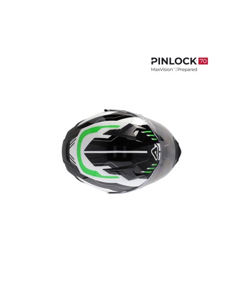 casco integral acerbis homologacion 22 06 negro y verde 0026016 325