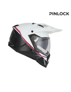 casco integral acerbis assault negro y blanco para carretera y off road 0026652 237 2